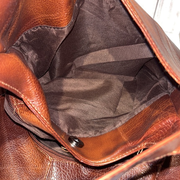 Jing Pin Pi Ju Brown Patchwork Leather Shoulder Bag - Picture 3 of 6